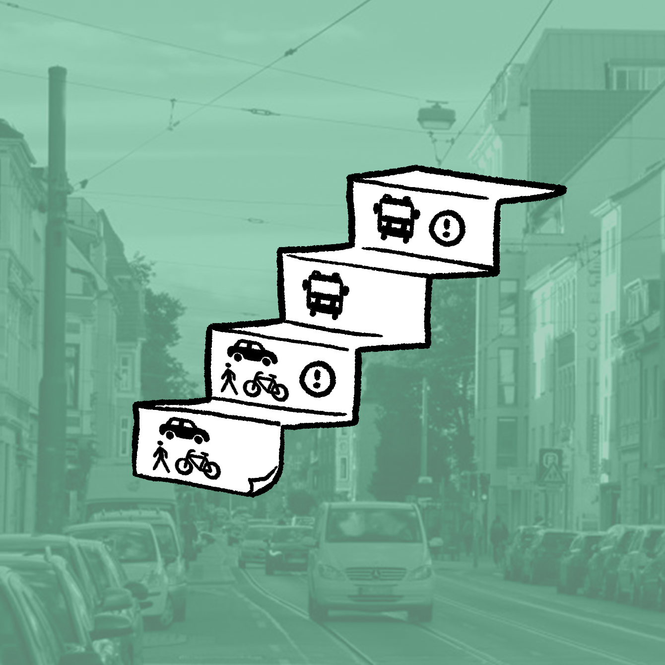 Konzept mit 4 Stufen